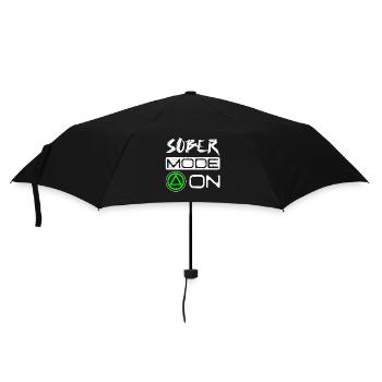 Sobriety Sober mode on - Regenschirm (klein) - Schwarz - Vorne