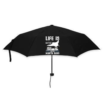 Mantarochen Großer Manta Meeresbewohner - Regenschirm (klein) - Schwarz - Vorne