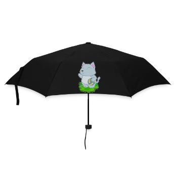 Chat Joueur de Volley-ball Volley-ball - Parapluie standard - noir - Devant