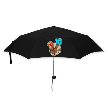 10th Birthday Motif Turkey - Ten - 10 Years - Umbrella (small) - black - Front