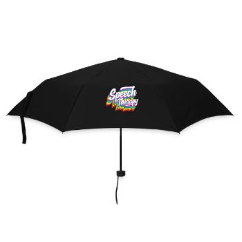 Speech Therapist Rainbow Design - Umbrella (small) - black - Front