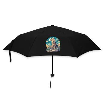 Kojoten Kojote - Regenschirm (klein) - Schwarz - Vorne