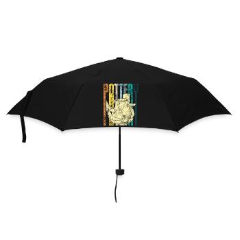 Pottery Ceramics Artist Retro - Umbrella (small) - black - Front