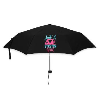 Yoga Just A Stretch Girl Funny Yoga - Umbrella (small) - black - Front