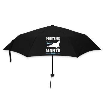 Mantarochen Großer Manta Meeresbewohner - Regenschirm (klein) - Schwarz - Vorne