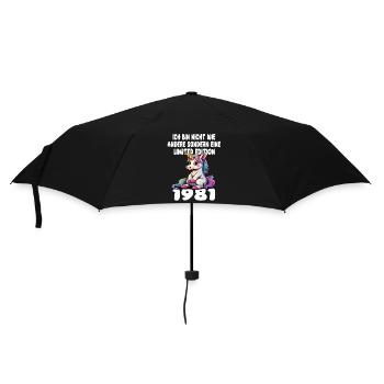 Limited Edition 1981 Birthday Born 1981 - Umbrella (small) - black - Front
