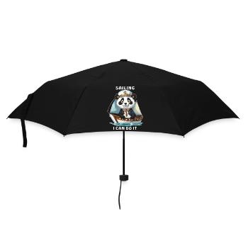 PANDA BEAR SAILING I CAN DO IT - Umbrella (small) - black - Front