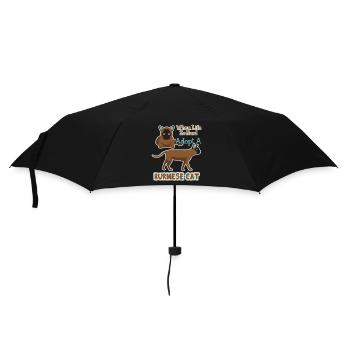 Adopt A Burmese Cat - Umbrella (small) - black - Front