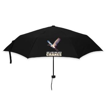 Kraniche Kranich - Regenschirm (klein) - Schwarz - Vorne