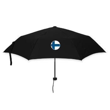 Finnland Finnische Flagge Finne - Regenschirm (klein) - Schwarz - Vorne