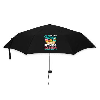 Fitness Cream Lover Saying Design - Umbrella (small) - black - Front