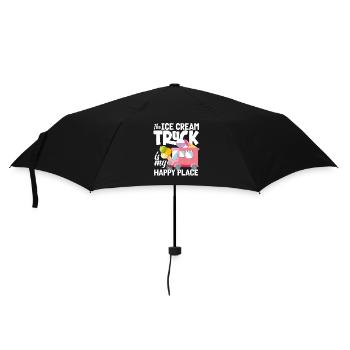 Le camion de crème glacée est mon lieu de bonheur Crème glacée - Parapluie standard - noir - Devant