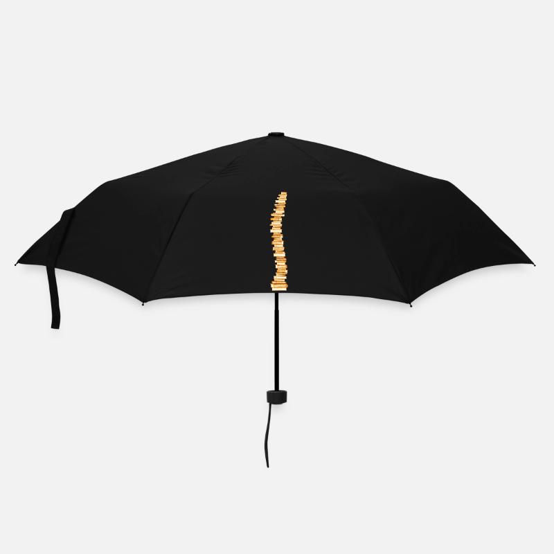Livres Spine Backbone Bookworm Rat de bibliothèque - Parapluie standard - noir