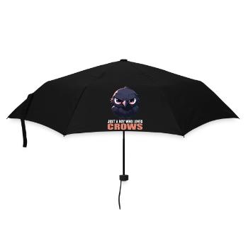 Krähen Krähe - Regenschirm (klein) - Schwarz - Vorne