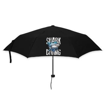 Shark Hunting Shark Diving Swimmer Fossil Hunter - Umbrella (small) - black - Front