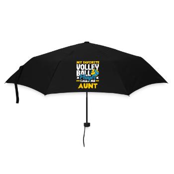 My favorite volleyball player calls aunt - Umbrella (small) - black - Front