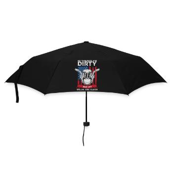 Meine Gedanken sind schmutzig, aber meine Schweißer sind sauber - Regenschirm (klein) - Schwarz - Vorne