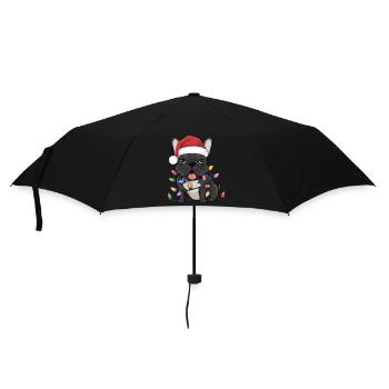 French Bulldog Christmas Lights Xmas Dogs Gifts Me - Umbrella (small) - black - Front