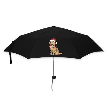 Golden Retriever Christmas Lights Xmas Dogs Gifts - Regenschirm (klein) - Schwarz - Vorne