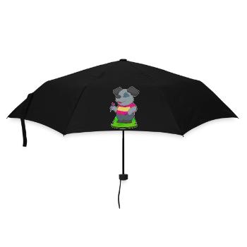 Hund Dart Dartpfeil - Regenschirm (klein) - Schwarz - Vorne