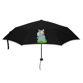 Nashorn Halloween Zombie - Regenschirm (klein) - Schwarz - Vorne