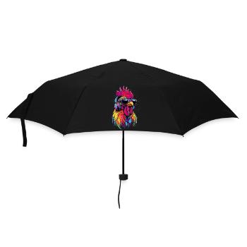 Coq Poulet Papa Poulailler Papa Poulet fermier Poulets - Parapluie standard - noir - Devant