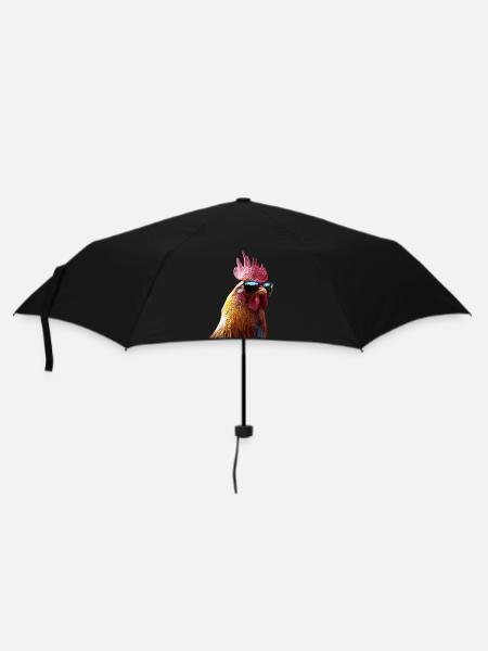 Hahn Chicken Daddy Hühnerstall Dad Landwirt Hühner - Regenschirm (klein) - Schwarz