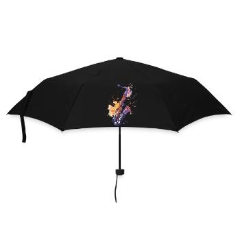 Saxophon - Regenschirm (klein) - Schwarz - Vorne
