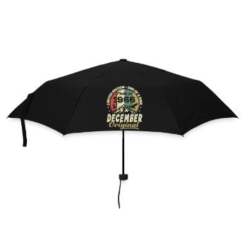 Vintage Cadeau Anniversaire Rétro - Décembre 1966 - Parapluie standard - noir - Devant