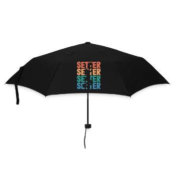 Volleyball Setter Silhouette Art - Umbrella (small) - black - Front