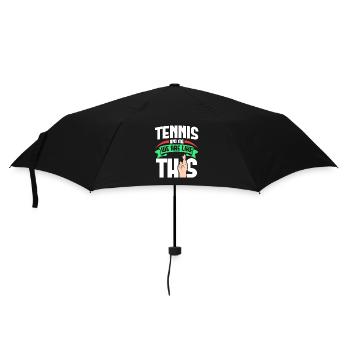 Tennis Me Are Like - Regenschirm (klein) - Schwarz - Vorne