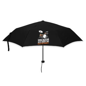 Schlagzeuger Drummer Schlagzeug Schlagzeugspieler - Regenschirm (klein) - Schwarz - Vorne