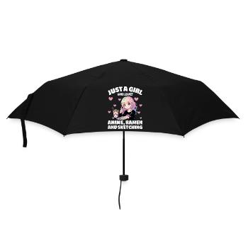 Just A Girl Who Loves Anime Ramen And Sketching - Umbrella (small) - black - Front