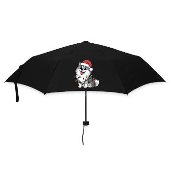 Keeshond Christmas Lights Xmas Dogs Gifts - Umbrella (small) - black - Front