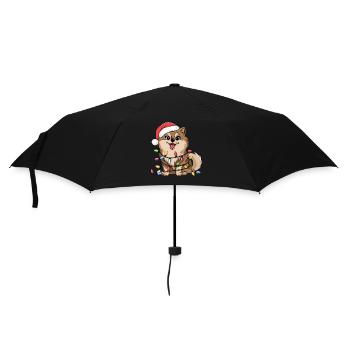 Pomeranian Christmas Lights Xmas Dogs Gifts - Regenschirm (klein) - Schwarz - Vorne