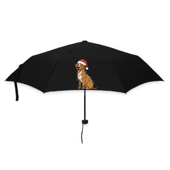 Rhodesian Ridgeback Christmas Lights Xmas Dogs - Umbrella (small) - black - Front