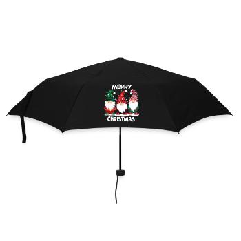 Merry Christmas Gnomes Men Women Family Matching - Umbrella (small) - black - Front