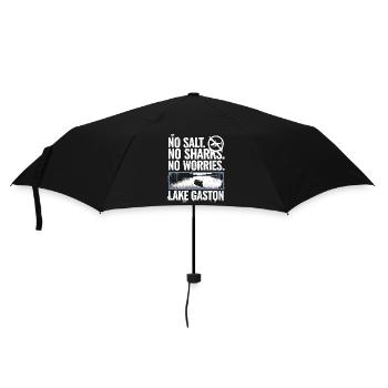 Dein Rückzugsort am See - Regenschirm (klein) - Schwarz - Vorne
