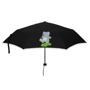 Koala Soccer Player Soccer - Umbrella (small) - black - Front