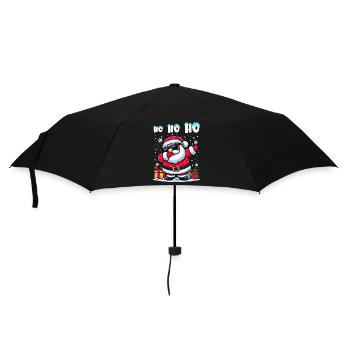 Weihnachtsmann Weihnachten Ho Ho Ho Dabbing Lustig - Regenschirm (klein) - Schwarz - Vorne