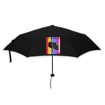Postbote - Regenschirm (klein) - Schwarz - Vorne