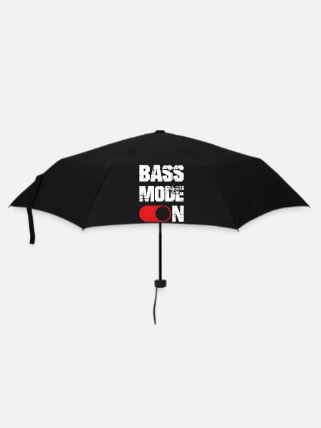Bass mode on funny - Regenschirm (klein) - Schwarz