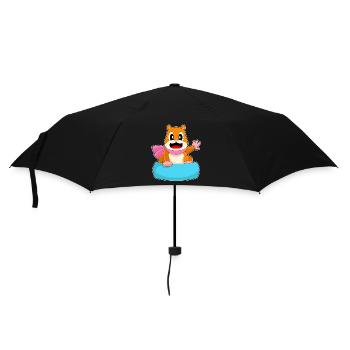 Snowboardeur Hamster Snowboard - Parapluie standard - noir - Devant