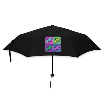 Otter 80s 90s Retro Vintage - Regenschirm (klein) - Schwarz - Vorne