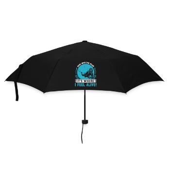 Dive into the blue – it’s where I feel alive! - Umbrella (small) - black - Front