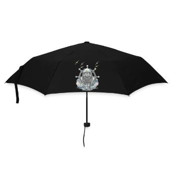 maritime, Christmas gift, birthday gift - Umbrella (small) - black - Front