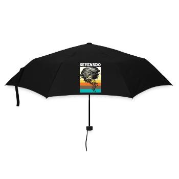 Tornado Birthday Children's Birthday Party - Umbrella (small) - black - Front