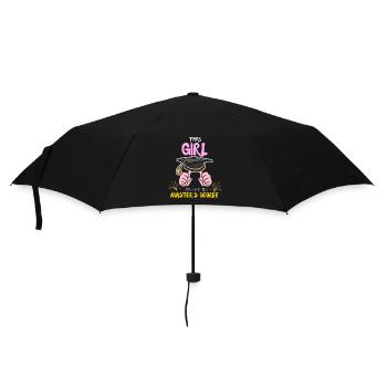 Dieses Mädchen hat hier seinen Master-Abschluss gemacht - Regenschirm (klein) - Schwarz - Vorne