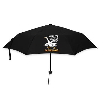 Die dümmste Gans der Welt auf freiem Fuß - Regenschirm (klein) - Schwarz - Vorne