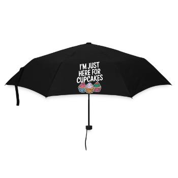 Cupcake Spruch Cupcakes Lustiges Cupcake Geschenk - Regenschirm (klein) - Schwarz - Vorne
